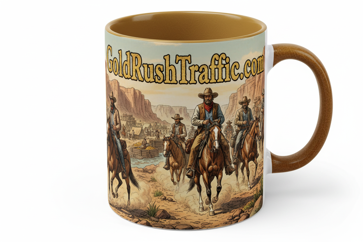 11oz Gold Rush Traffic Mug with Color Inside Ceramic Yellow