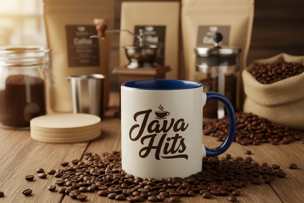 Java Hits 11oz Ceramic Mug with Color Inside